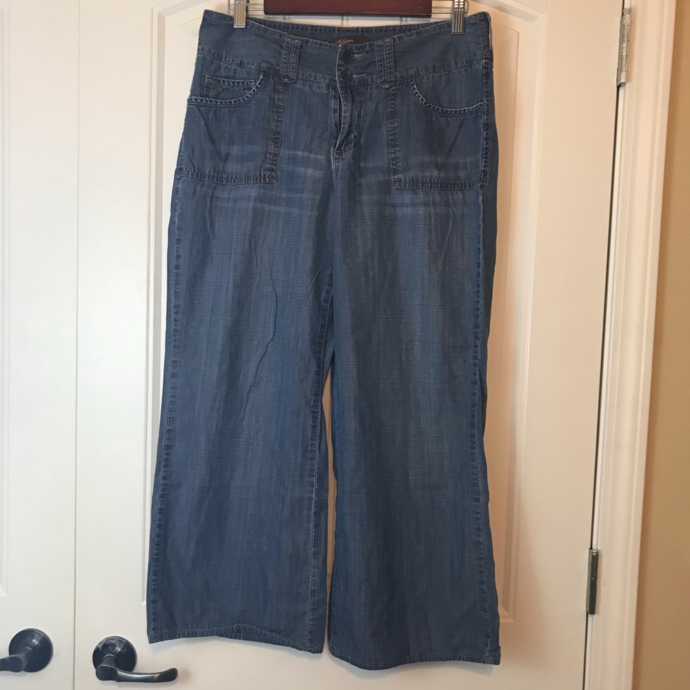 Tommy Bahama lyocell wide leg pants blue